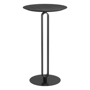 Zuo Modern Derry Round MDF/Steel Bar Table, Black