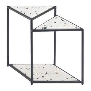 Zuo Modern Miste Faux Terrazzo Stone/Steel Side Table, Multicolor