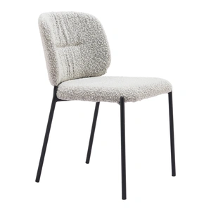 Zuo Modern Plat Polyester/Steel Dining Chair, Gray (Set of 2)