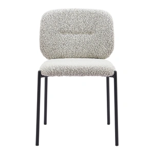Zuo Modern Plat Polyester/Steel Dining Chair, Gray (Set of 2)