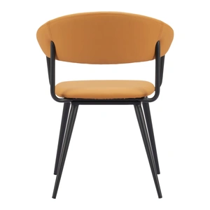 Zuo Modern Sima Faux Leather/Steel Dining Chair, Brown