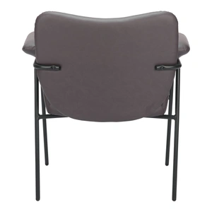 Zuo Modern Heritage Faux Leather/Steel Accent Chair in Brown