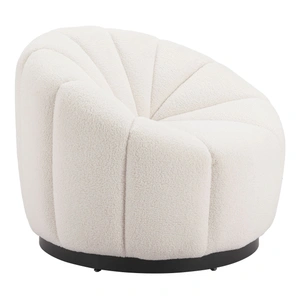 Zuo Modern Bhutan Polyester Accent Chair, Cream