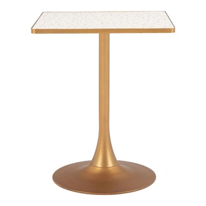 Zuo Modern Spot Square Faux Terrazzo/Steel Bistro Table