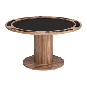 Zuo Modern Vault Round MDF Dining/Game Table 2 in 1, Brown