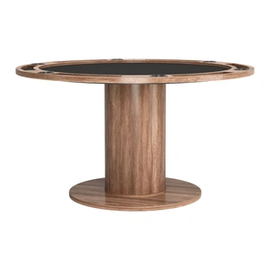 Zuo Modern Vault Round MDF Dining/Game Table 2 in 1, Brown