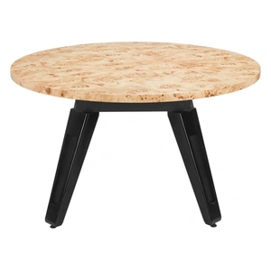 Zuo Modern Burl Round Wood Veneer/Wood Dining/Game Table 2 in 1, Natural