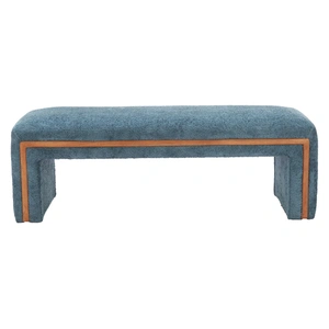 Zuo Modern Scatola Polyester/Wood Bench, Blue