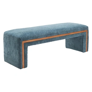 Zuo Modern Scatola Polyester/Wood Bench, Blue
