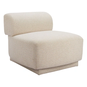 Zuo Modern Anese Polyester Accent Chair, Multigrain Beige