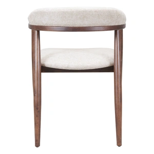 Zuo Modern Goka Polyester/Wood Dining Chair, Beige & Walnut