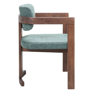 Zuo Modern Poly Polyester/Wood Dining Chair Moss, Moss Gray & Walnut