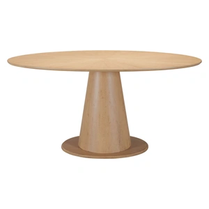 Zuo Modern Disque Oval Wood Dining Table, Natural