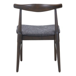 Zuo Modern Tuzka Polyester/Wood Dining Chair, Gray & Espresso (Set of 2)