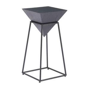 Zuo Modern Pira Square MDF/Steel Side Table, Black