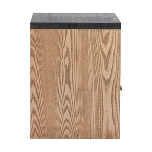 Zuo Modern Natt Rectangular Wood Veneer MDF Side Table, Black