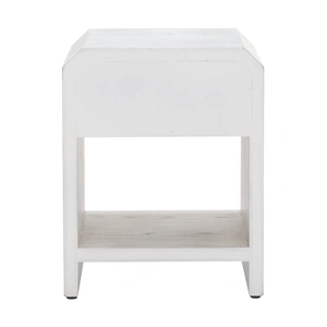 Zuo Modern Yume Rectangular Wood Veneer MDFSide Table, Oak White