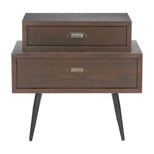 Zuo Modern Mechy Rectangular Wood Veneer MDF Side Table, Brown