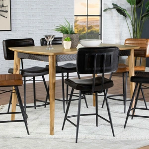 Coaster Partridge Rectangular Counter Height Table, Natural Sheesham/Black