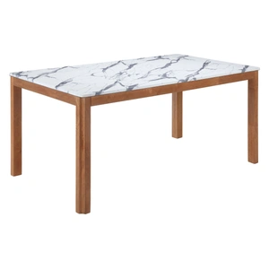 Zuo Modern Jemy Rectangular Faux Marble/Wood Dining Table, White