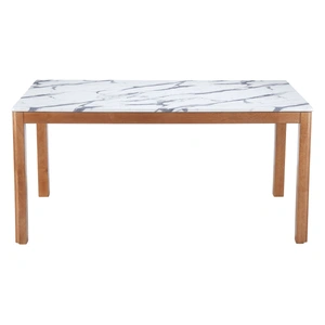 Zuo Modern Jemy Rectangular Faux Marble/Wood Dining Table, White