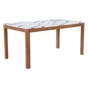Zuo Modern Jemy Rectangular Faux Marble/Wood Dining Table, White