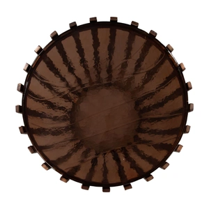 Zuo Modern Kafig Round Glass/Iron Side Table, Bronze