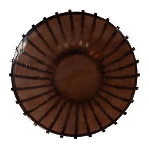 Zuo Modern Kafig Round Glass/Iron Coffee Table, Bronze