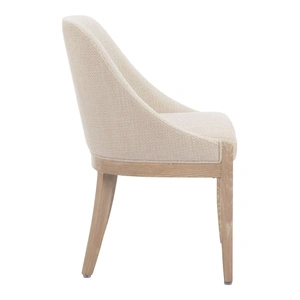 Zuo Modern Calmo Polyester/Wood Dining Chair, Beige