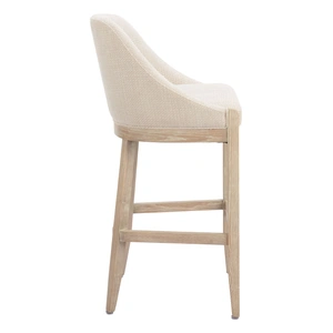 Zuo Modern Calmo Polyester/Wood Barstool, Beige