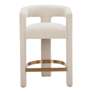 Zuo Modern Saiko Polyester/Steel Counter Stool, Beige