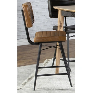 Coaster Partridge Leather Counter Stool with Metal Base (Set of 2)