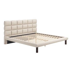 Zuo Modern Placid Polyester Platform Bed, Beige