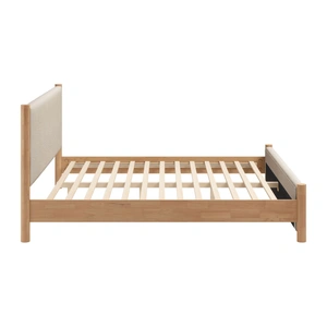 Zuo Modern Hadi Polyester/MDF Platform Bed, Beige & Natural