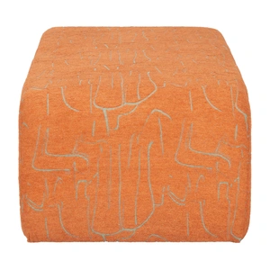 Zuo Modern Nendo Polyester/Wood Bench, Abstract Orange
