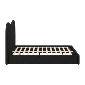 Zuo Modern Sele Velvet Platform Bed, Black