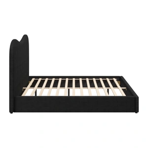 Zuo Modern Sele Velvet Platform Bed, Black
