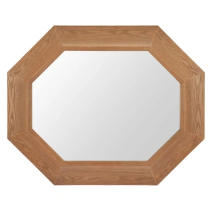 Zuo Modern Otekant Round Wood Mirror, Natural