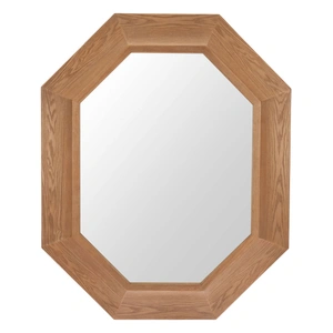 Zuo Modern Otekant Round Wood Mirror, Natural
