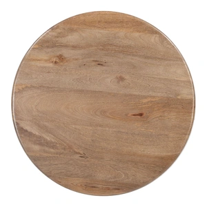 Zuo Modern Goblet Round Wood Coffee Table, Brown & White