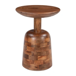 Zuo Modern Kelk Round Wood Side Table, Walnut