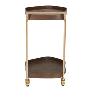 Zuo Modern Stela Walnut Veneer/Steel Bar Cart, Walnut