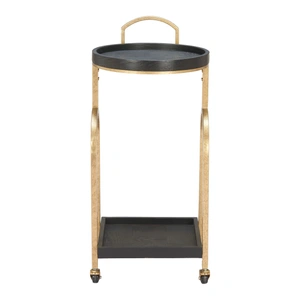 Zuo Modern Zukei Wood/Steel Bar Cart, Black