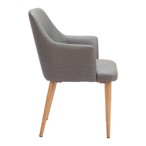 Zuo Modern Wisom Polyethylene/Wood Dining Chair, Gray (Set of 2)