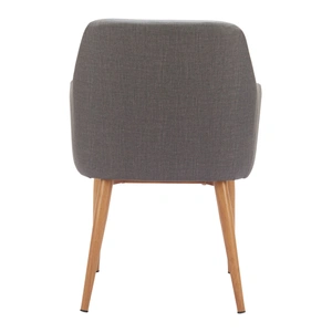 Zuo Modern Wisom Polyethylene/Wood Dining Chair, Gray (Set of 2)