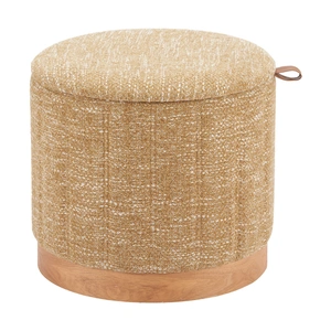 Zuo Modern Fije Round Polyester/MDF Storage Ottoman