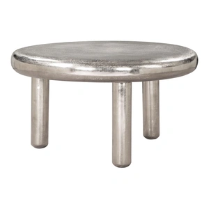 Zuo Modern Arian Round Aluminum Coffee Table, Silver