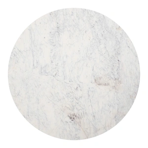 Zuo Modern Strela Round Marble/Wood Dining Table, White & Black