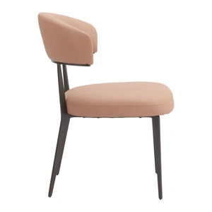Zuo Modern Loom Faux Leather/Steel Dining Chair, Tan (Set of 2)