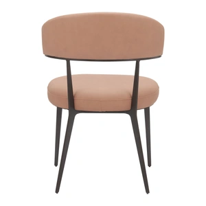 Zuo Modern Loom Faux Leather/Steel Dining Chair, Tan (Set of 2)